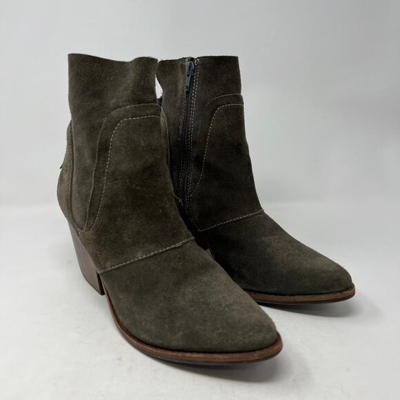 Matisse Laney Suede Leather Ankle Bootie Tassel Womens 10M Western Chunky Heel - Picture 4 of 13